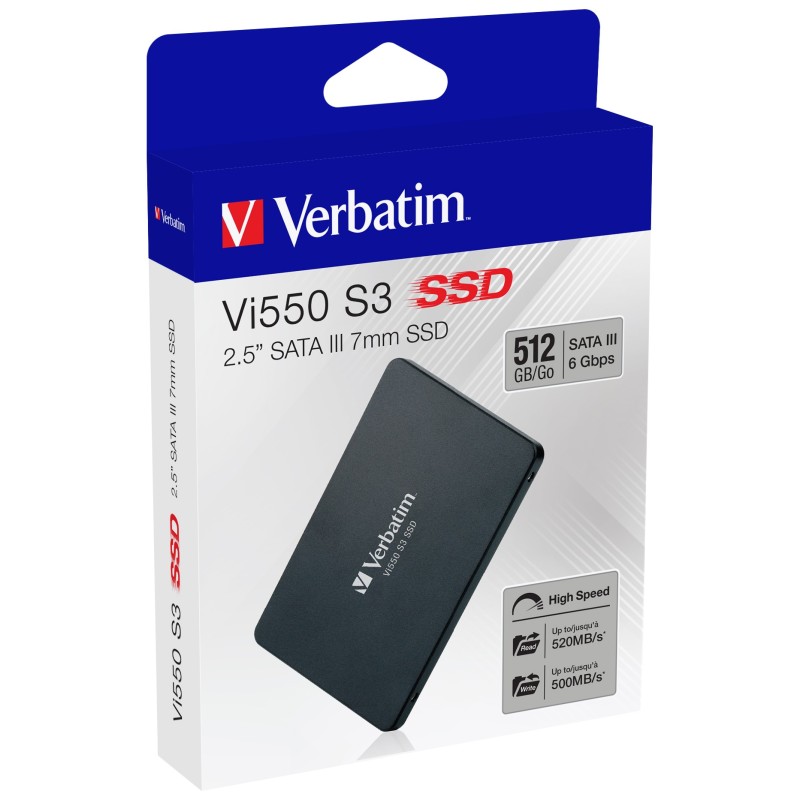 Verbatim Vi550 S3 SATA SSD 512GB 2,5 Zoll